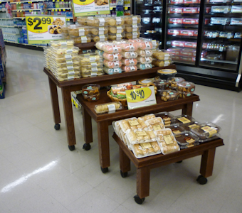 bakery tables and display fixtures
