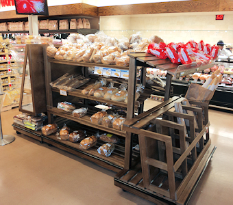 grocery and bakery fixture islands