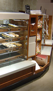 Bakery display cases, service counters - bakery checkout counters, bakery store fixtures