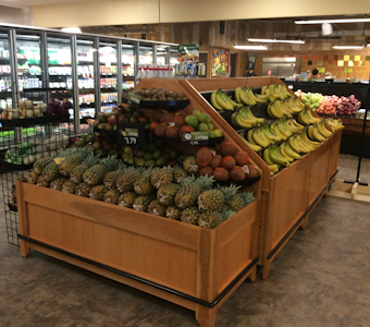 grocery produce fixtures and islands