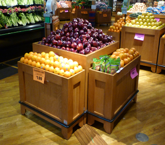 produce display orchard bins