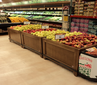 custom produce displays and orchard bins