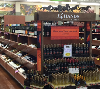 beer/wine/liquor end cap displays, retail wine displays