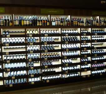 wine wall, retail display fixtures