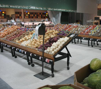 produce displays - slant tables