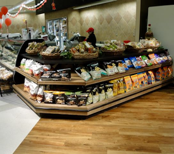 retail store fixtures for deli, dairy and meat displays