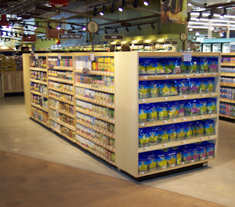 natural foods, pharmacy and HBC department displays and fixtures